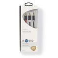 Nedis stereoaanikaapeli 3.5 mm Uros - 2x RCA Uros 5M Kaapeli, jolla voi liittaa alypuhelimen tai tablet-laitteen