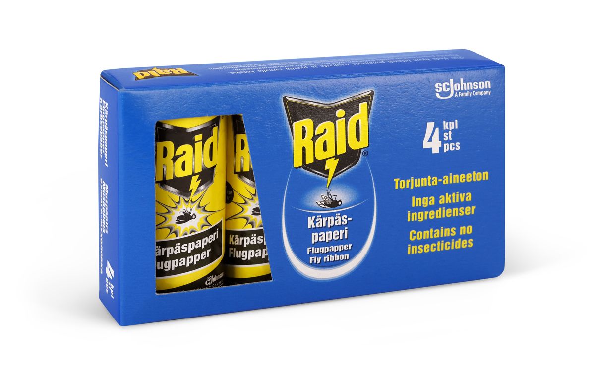 RAID Kärpäspaperi 4 kpl /pkt