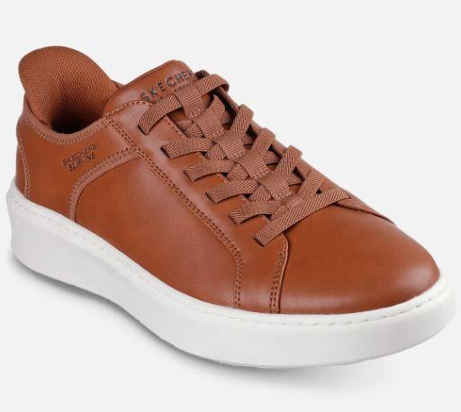 Skechers Miesten Slip-ins: Court Break - Double Vented - Brown Paivita tyylisi modernilla klassikolla Skechers Hands Free
