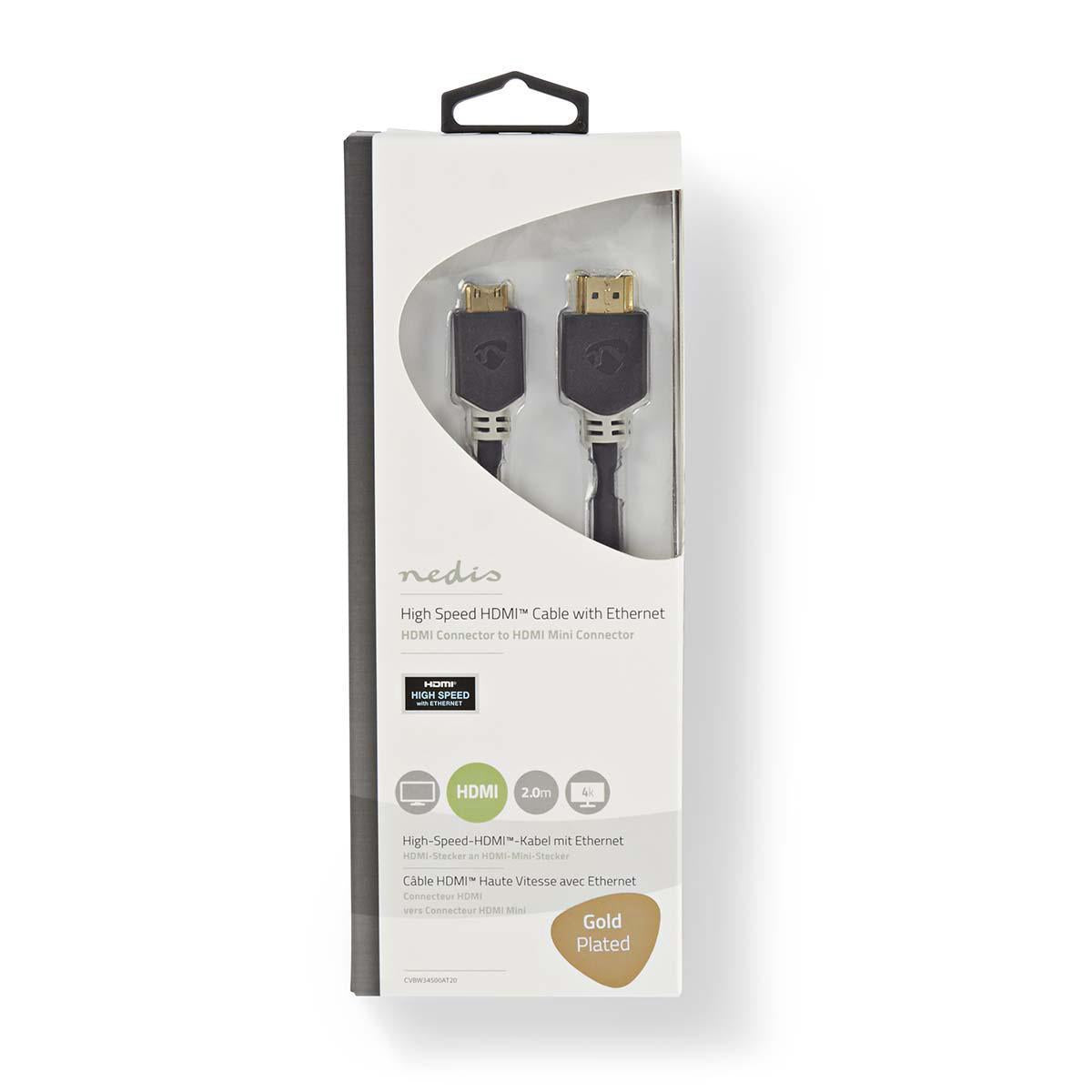 Nedis HDMI- HDMI-Mini kaapeli 2M CVBW34500AT20
