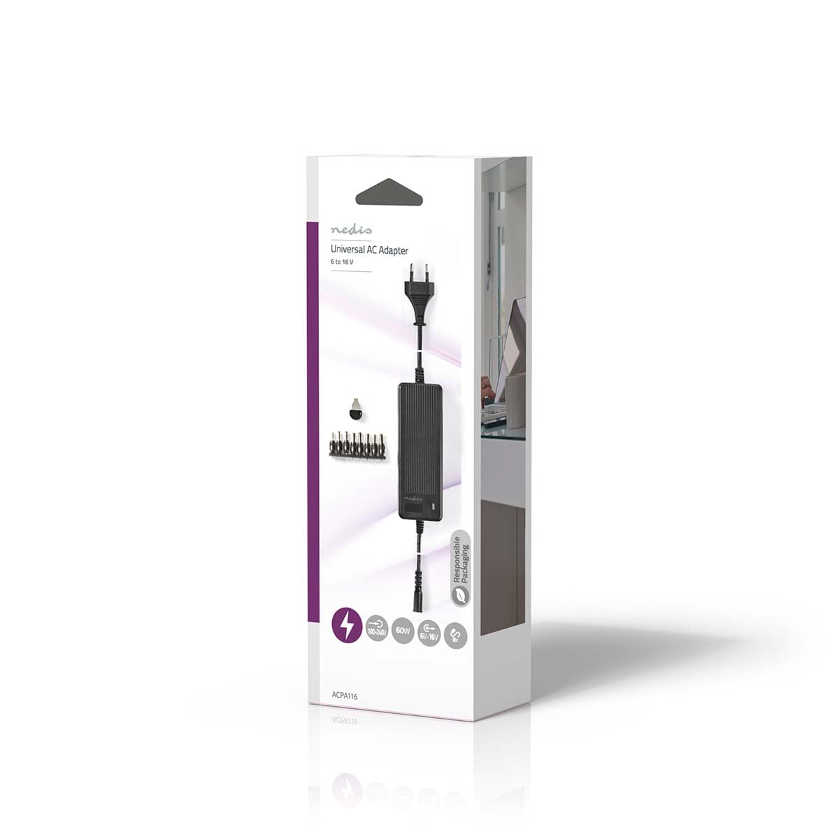 Nedis AC Yleisvirtalähde | 6 - 16 v DC | 5.0 Amp