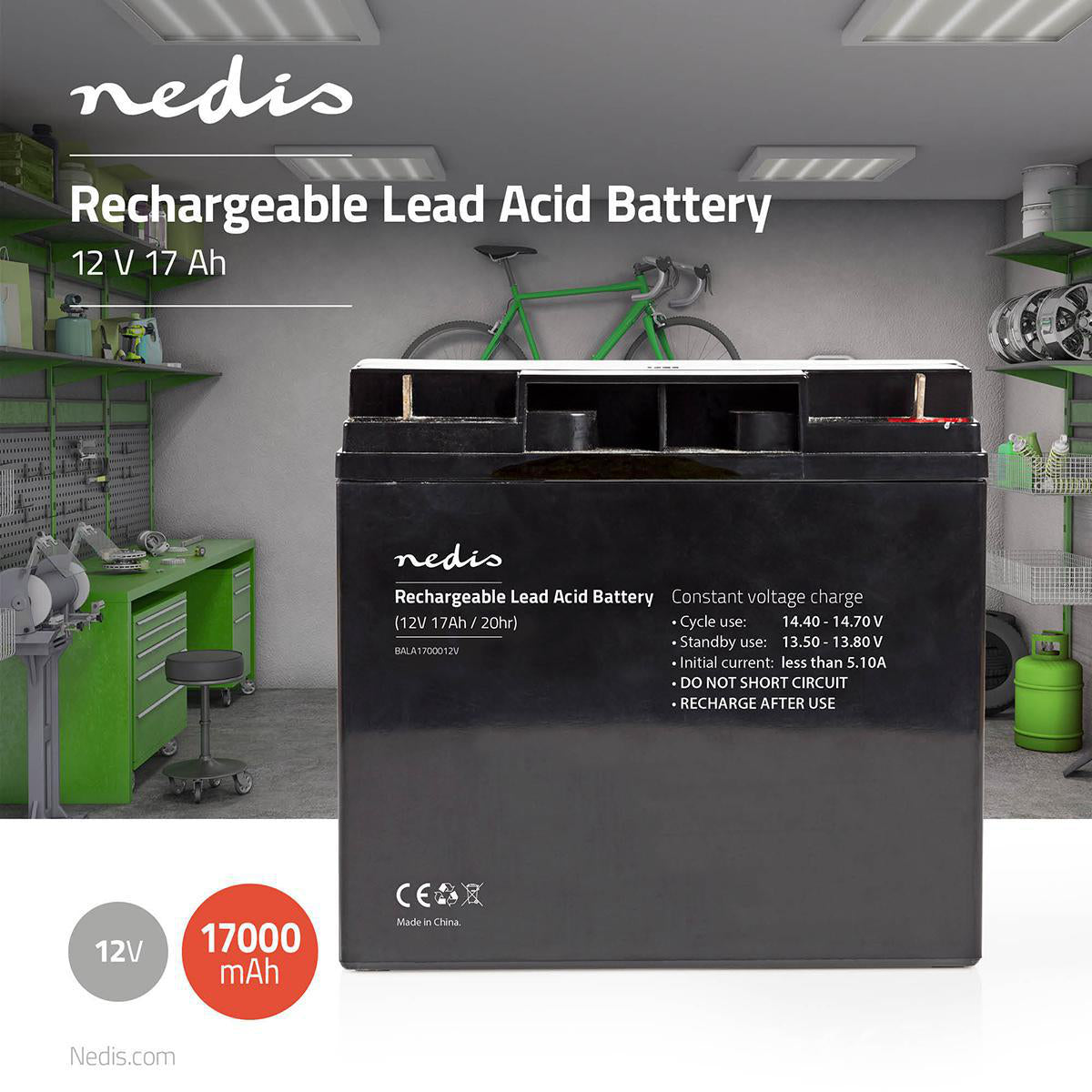 Nedis Lyijyakku | 12 v | 17000 mah