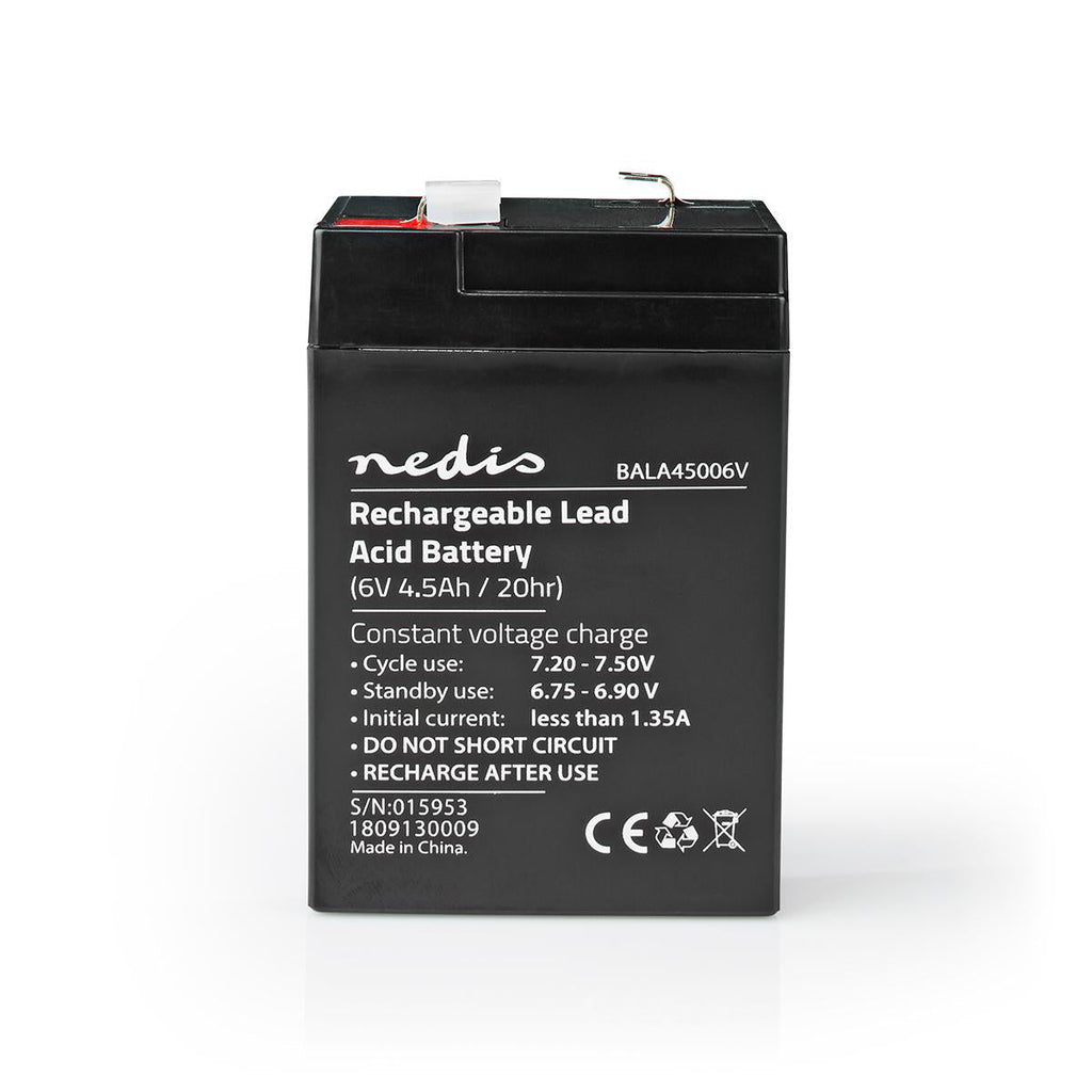 Ladattava Lyijyhappoakku 6 v | 4 500 mah | 70 x 47 x 101 mm