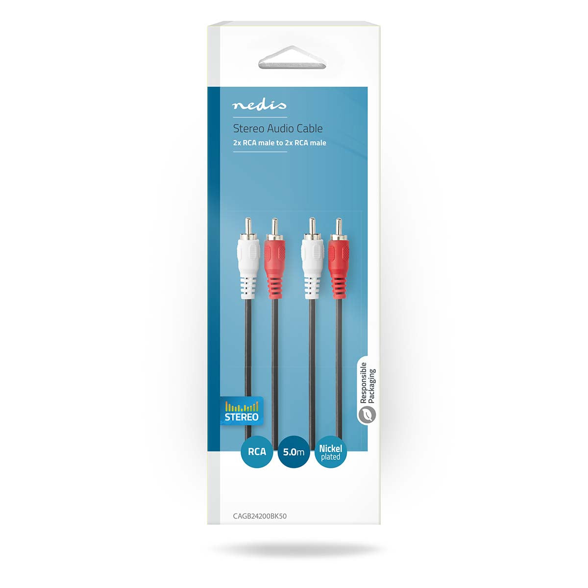 Nedis stereoaudiokaapeli  2x RCA - 2x RCA 5 m