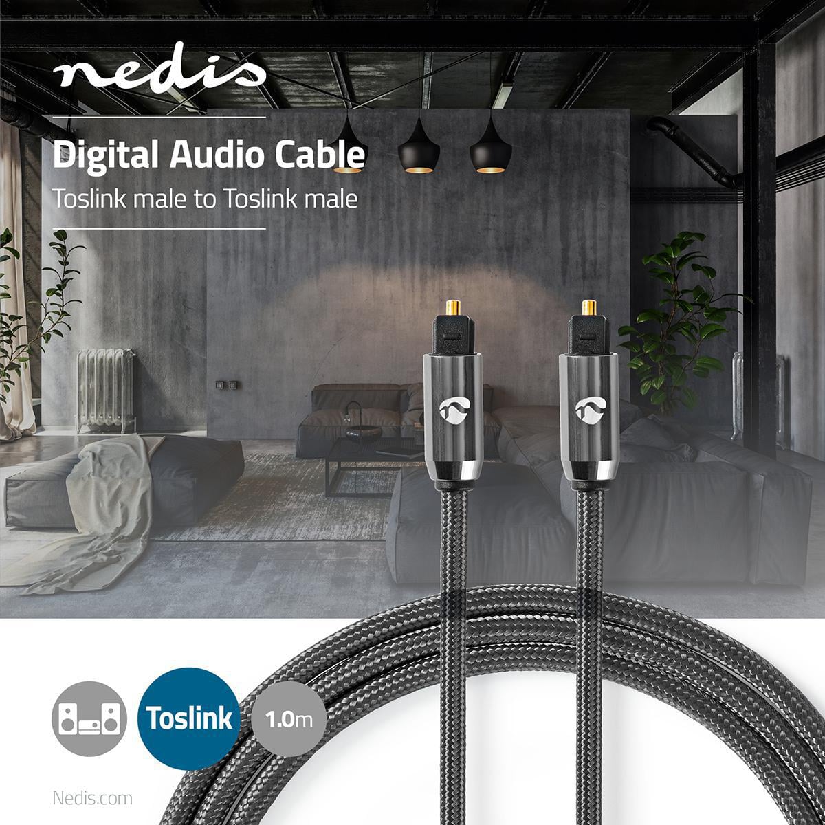 Nedis Optinen Audiokaapeli | TosLink uros - uros | 1.00 m