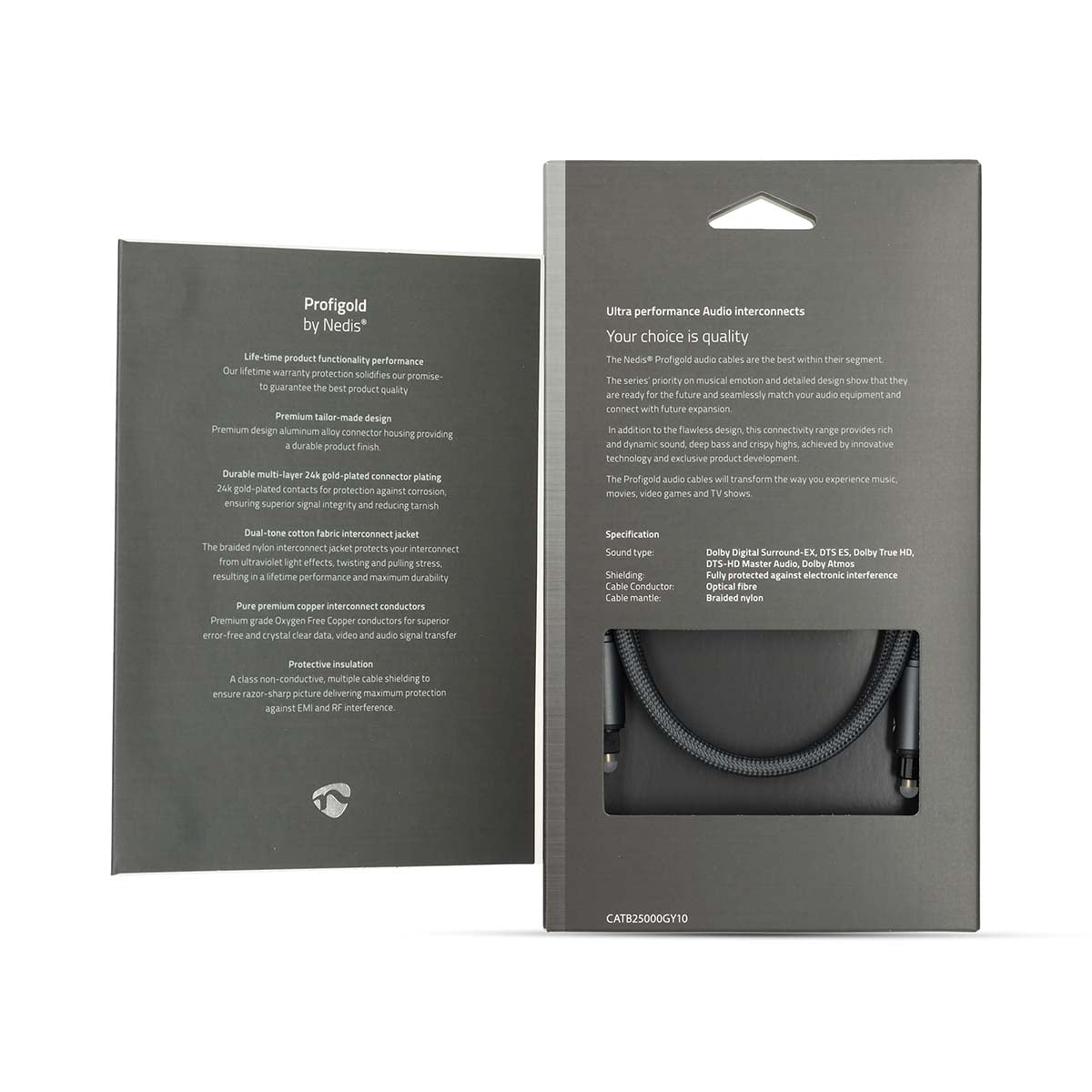 Nedis Optinen Audiokaapeli | TosLink uros - uros | 1.00 m