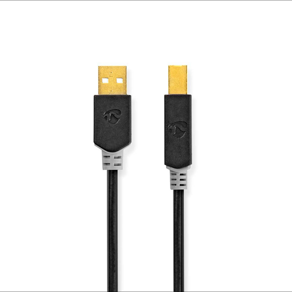 Nedis USB a Uros - USB-b Male kaapeli  2 m