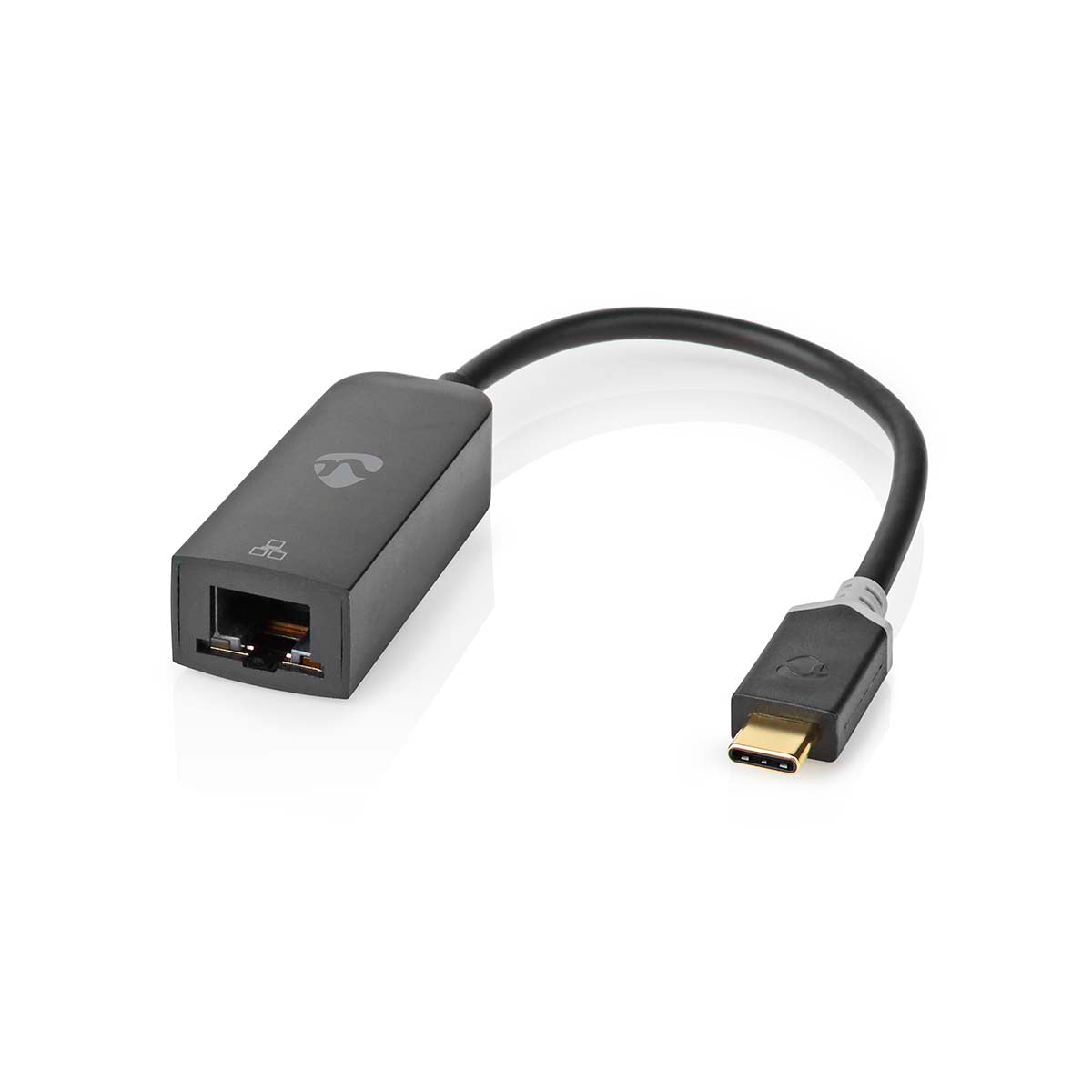 Nedis USB 3.2 Gen 1 -Sovitinkaapeli | Type-C™-Uros - RJ45-Naaras | 1 Gbit | 0,2 m | Antrasiitti