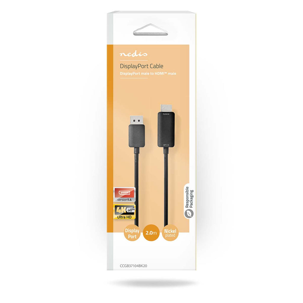 Nedis DisplayPort - HDMI kaapeli