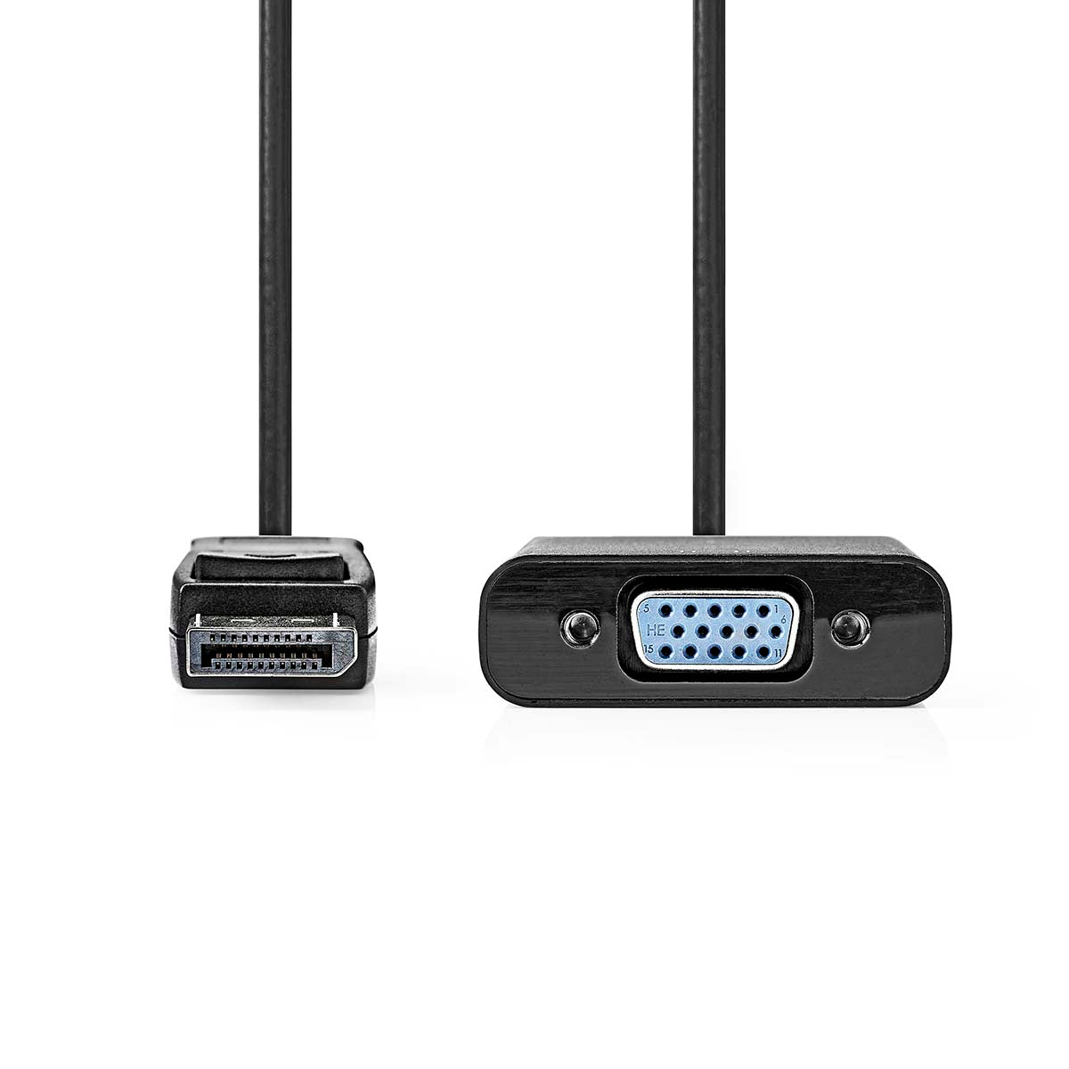 DisplayPort-VGA-Kaapeli | DisplayPort-Urosliitin - VGA-Naarasliitin | 0,2 m | Musta