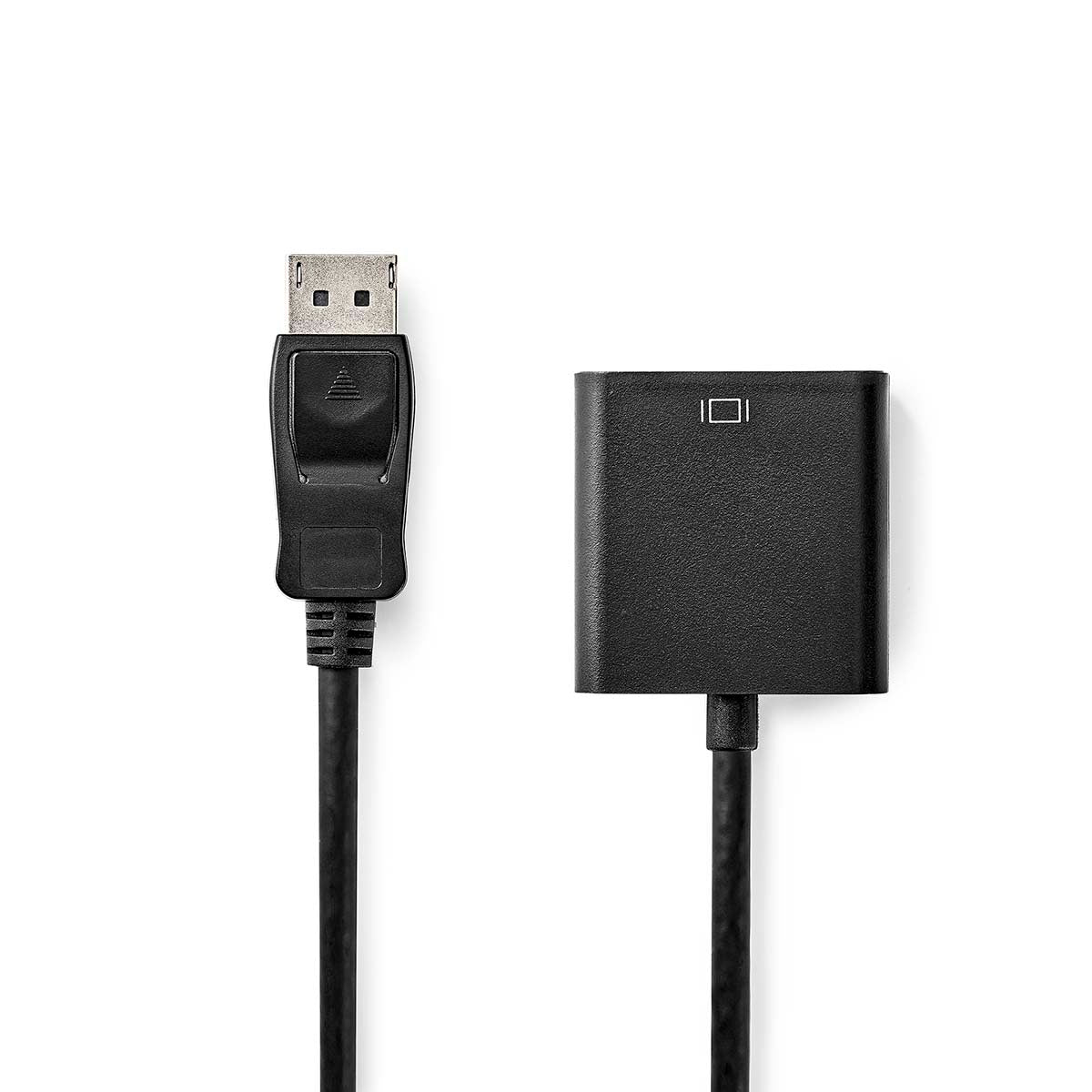 DisplayPort-VGA-Kaapeli | DisplayPort-Urosliitin - VGA-Naarasliitin | 0,2 m | Musta