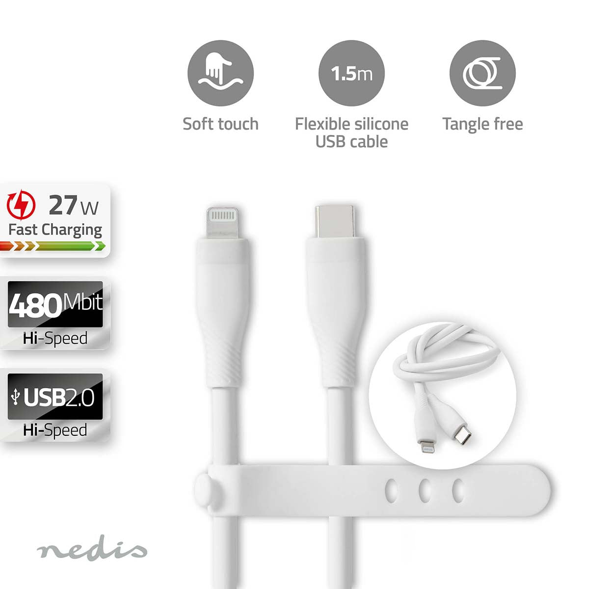 Nedis Lightning - usb-c™ | 1.50 m | Silikoni