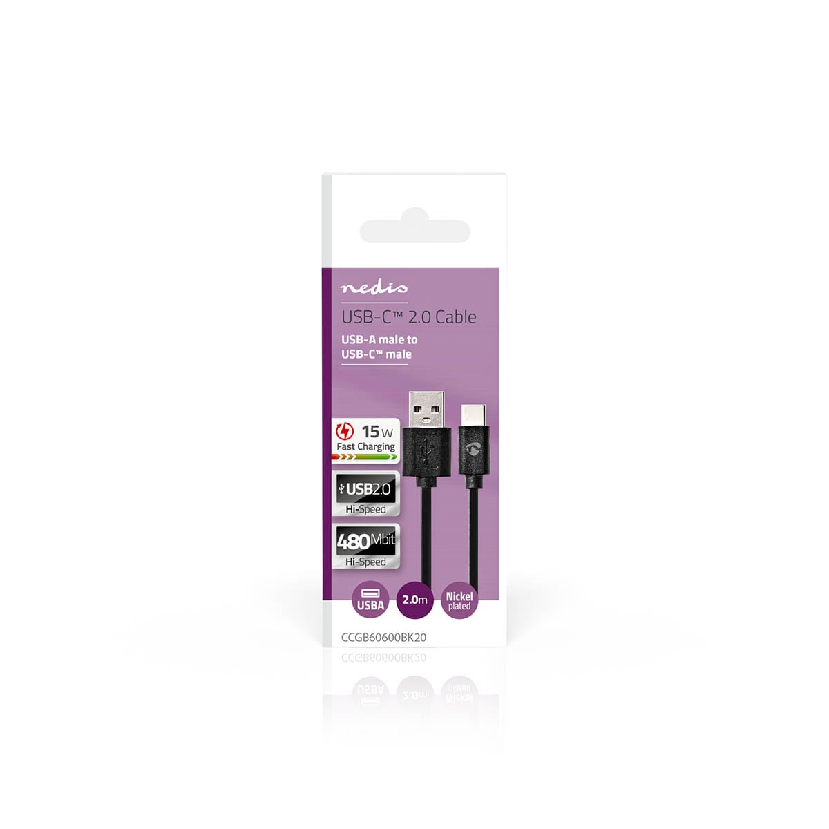 Nedis USB kaapeli | USB-c™ | USB-a  | 2.00 m