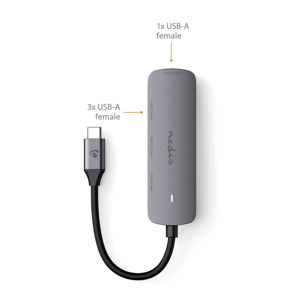 Nedis USB-keskitin 1x USB-c™ | 4x USB a Female