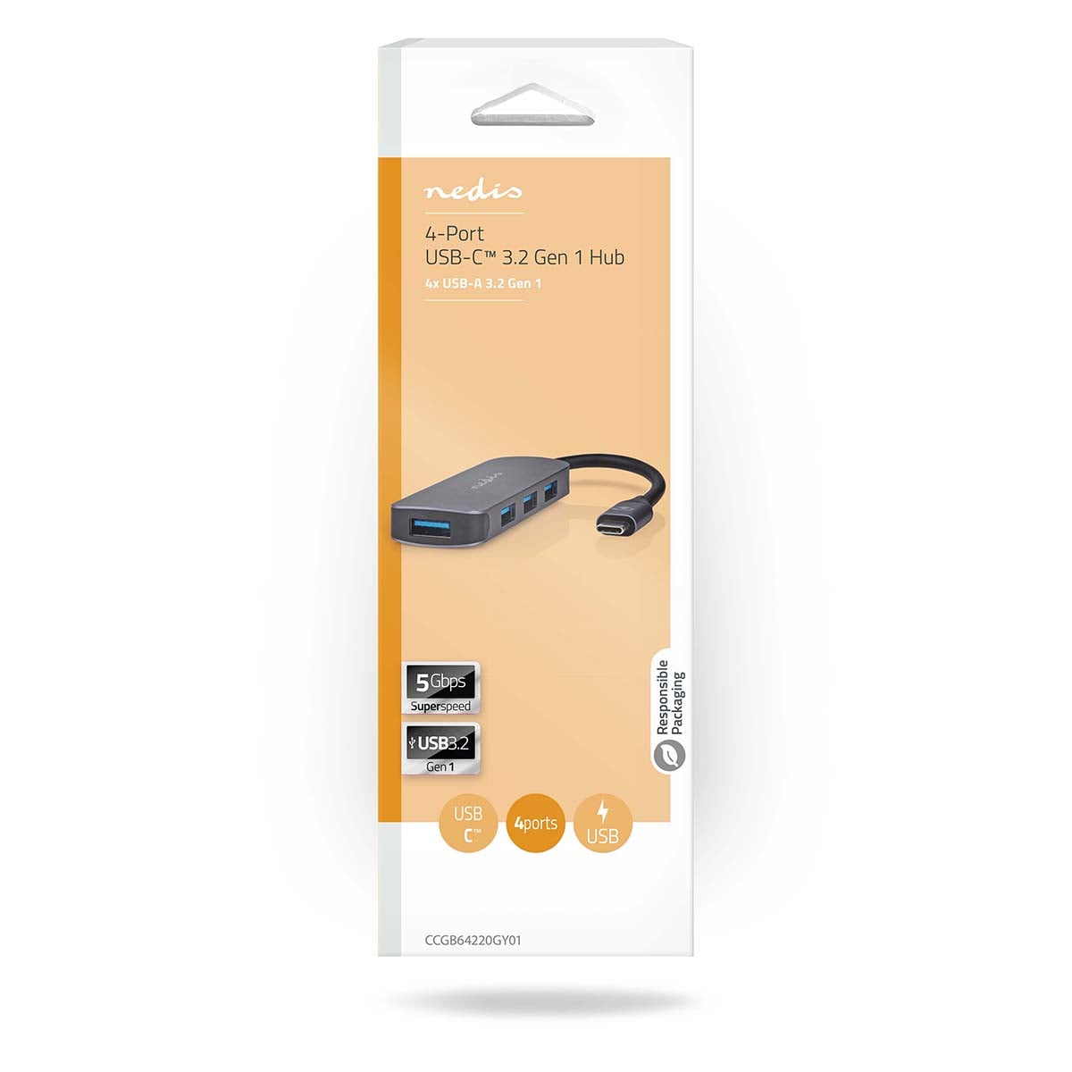 Nedis USB-keskitin 1x USB-c™ | 4x USB a Female