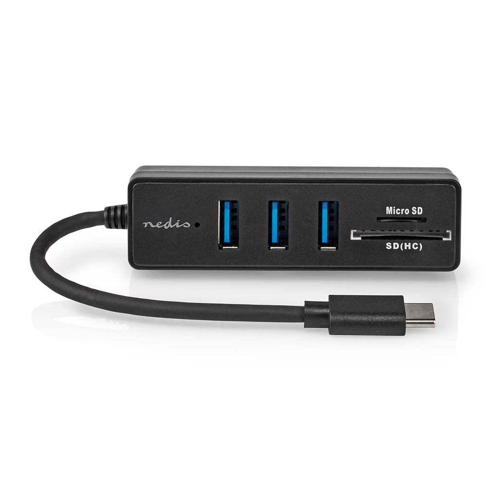 Nedis USB-keskitin | 1x USB-c™ | 3x USB a Naaras  | sd & MicroSD