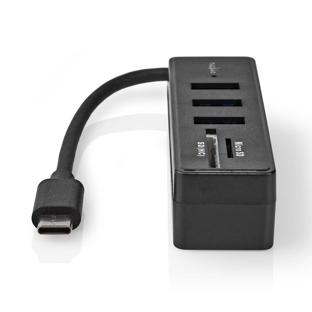 Nedis USB-keskitin | 1x USB-c™ | 3x USB a Naaras  | sd & MicroSD