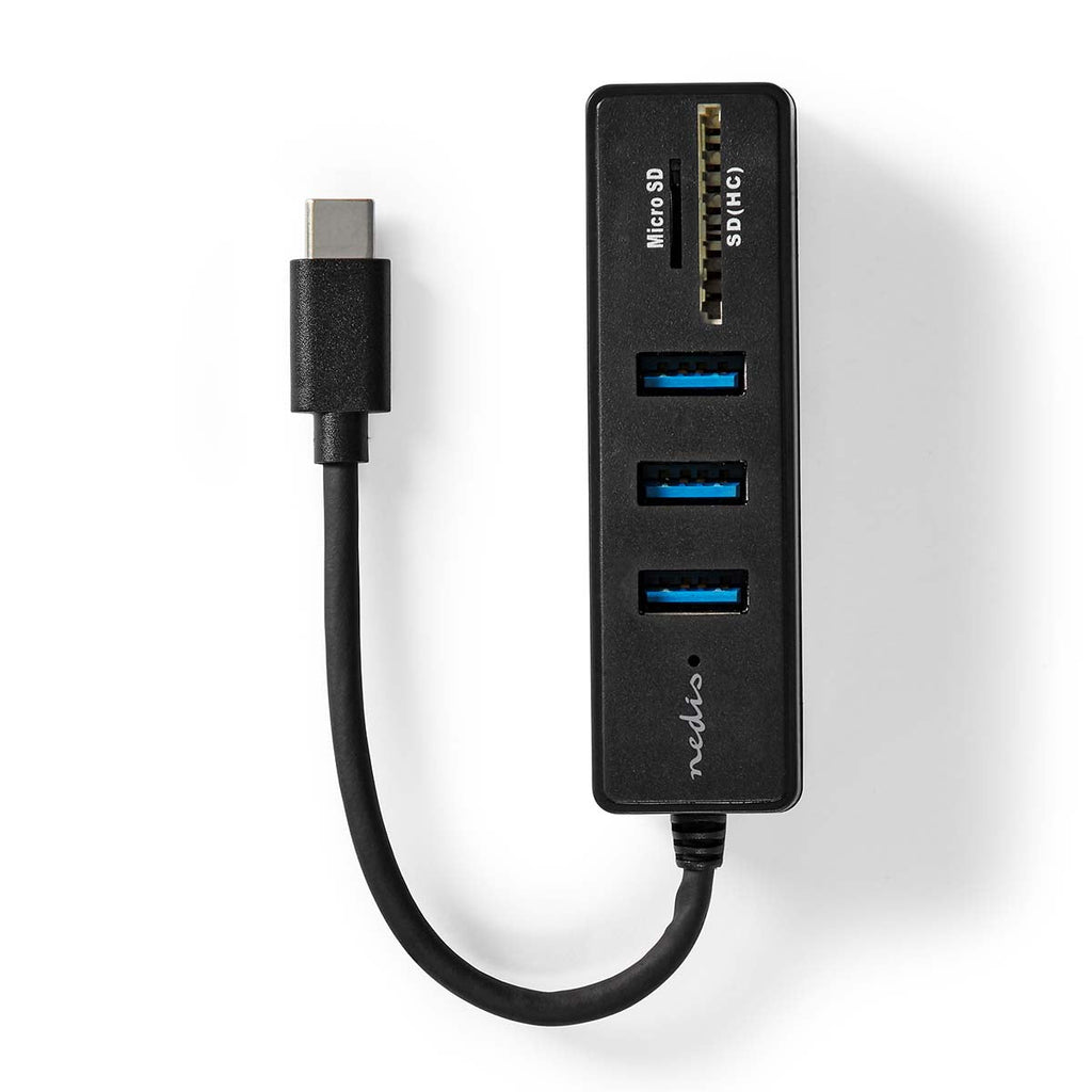 Nedis USB-keskitin | 1x USB-c™ | 3x USB a Naaras  | sd & MicroSD
