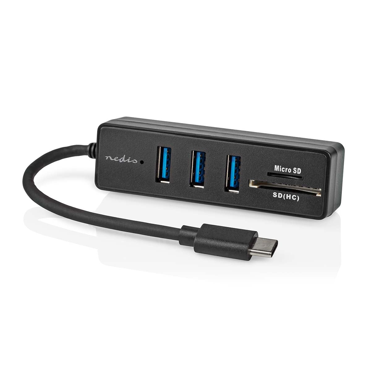 Nedis USB-keskitin | 1x USB-c™ | 3x USB a Naaras  | sd & MicroSD