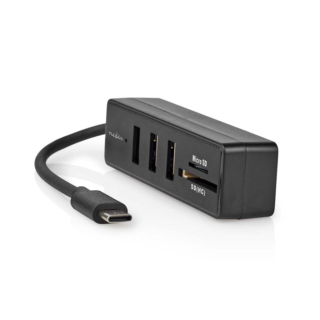 Nedis USB-keskitin | 1x USB-c™ | 3x USB a Naaras  | sd & MicroSD