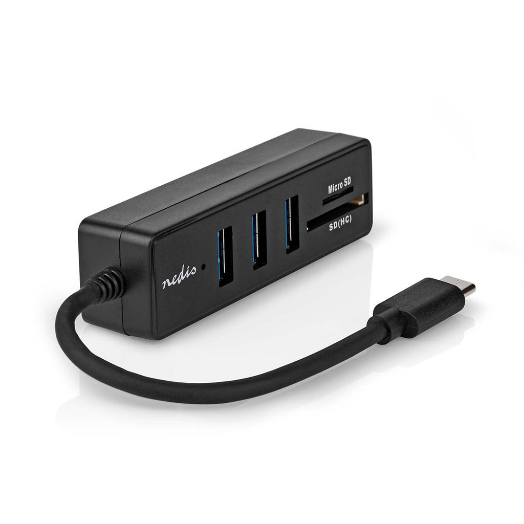 Nedis USB-keskitin | 1x USB-c™ | 3x USB a Naaras  | sd & MicroSD