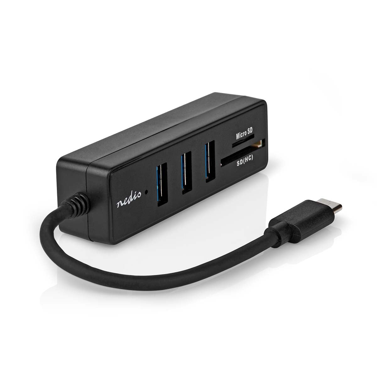 Nedis USB-keskitin | 1x USB-c™ | 3x USB a Naaras  | sd & MicroSD