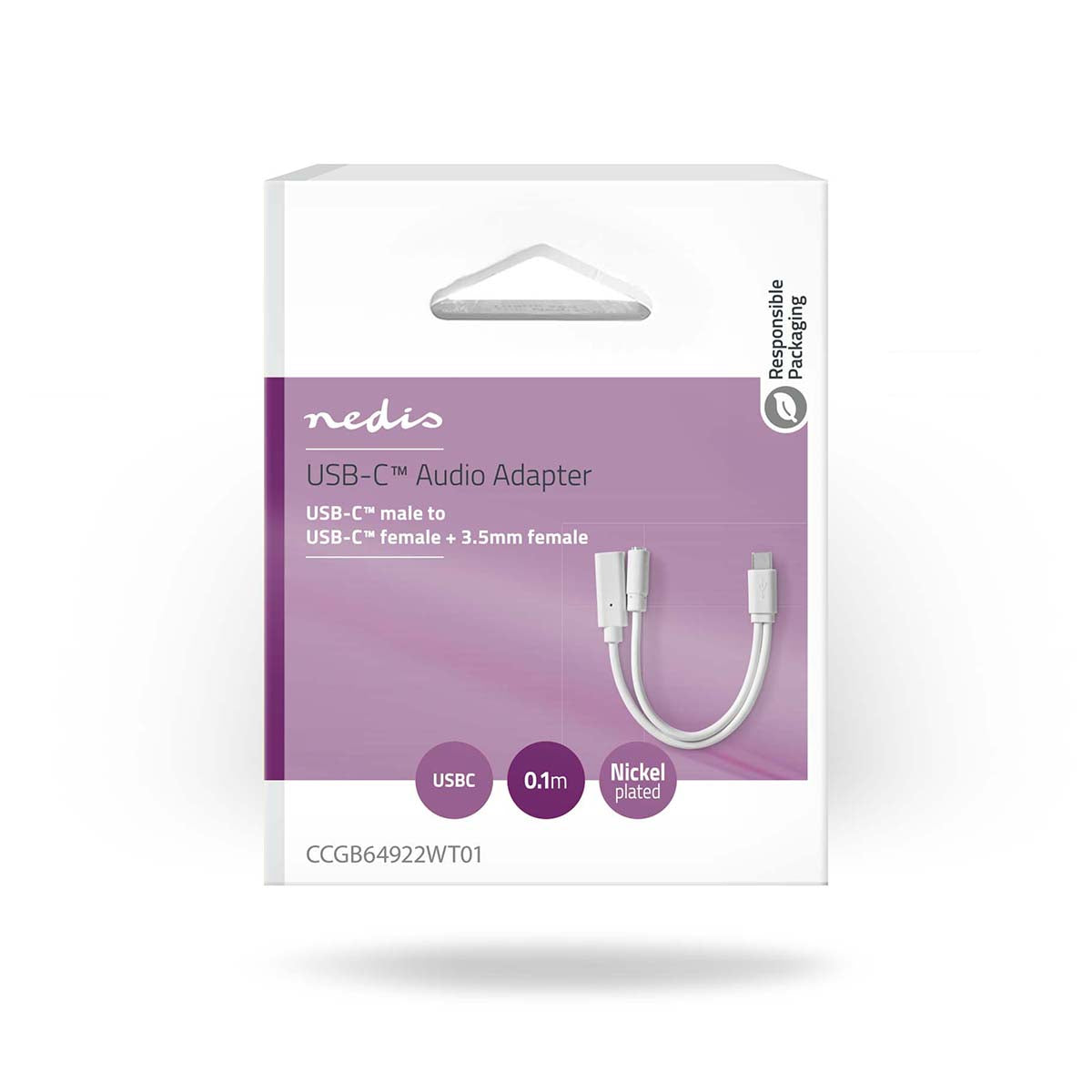 Nedis usb-c™ Uros | usb-c™ Naaras/3.5 mm Naaras | 0.10 m