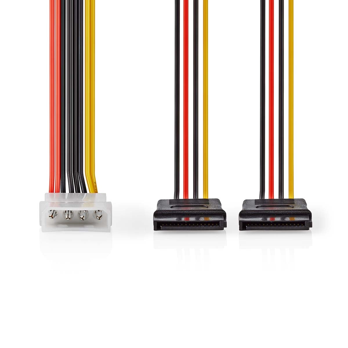 Nedis Virtakaapeli | Molex uros | 2x sata naaras | 0.15 m