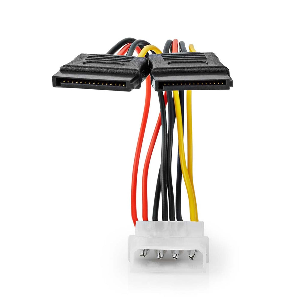 Nedis Virtakaapeli | Molex uros | 2x sata naaras | 0.15 m
