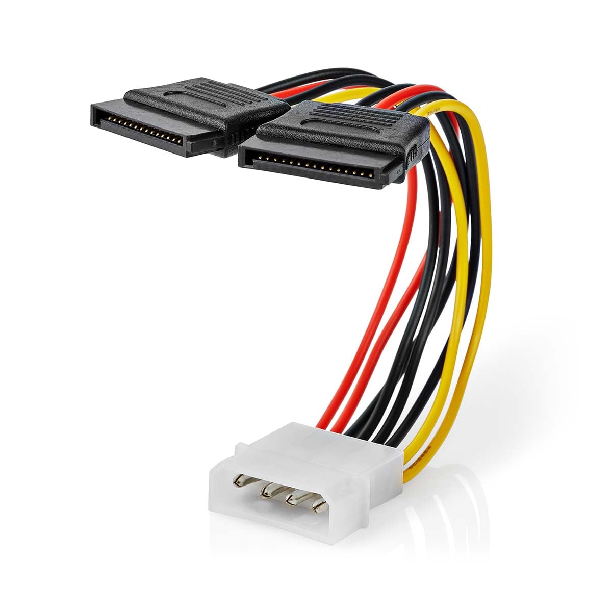 Nedis Virtakaapeli | Molex uros | 2x sata naaras | 0.15 m