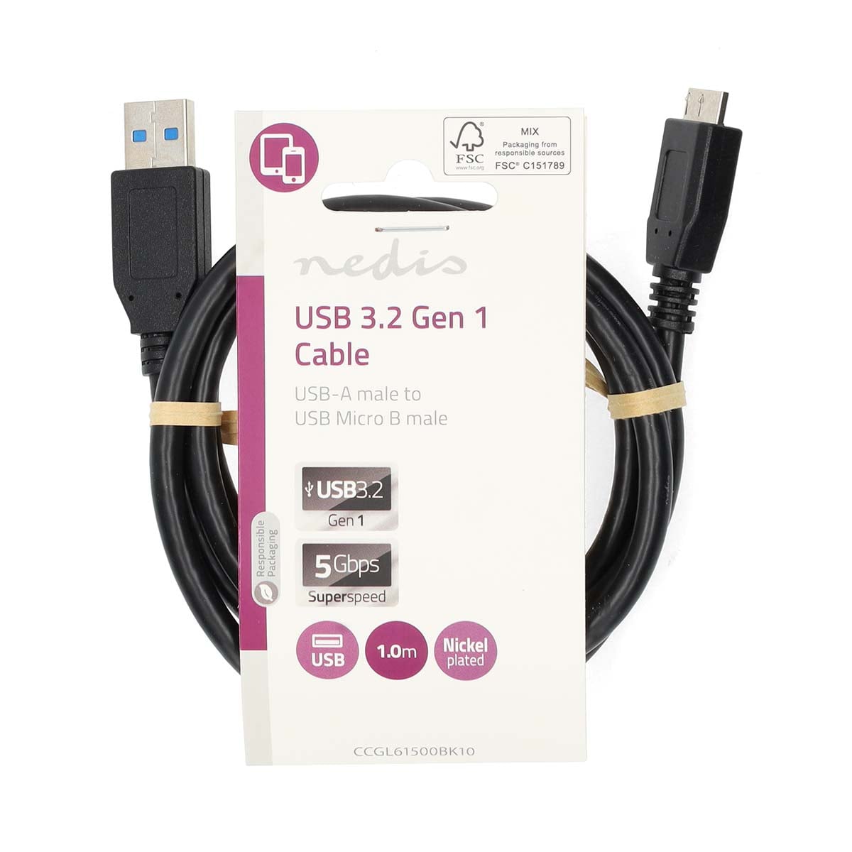 Nedis USB 3.2 Gen1 Kaapeli 1.0 m