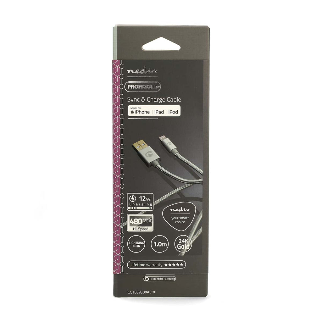 Nedis Apple Lightning 8-Pin | usb-a Uros | 1.00 m