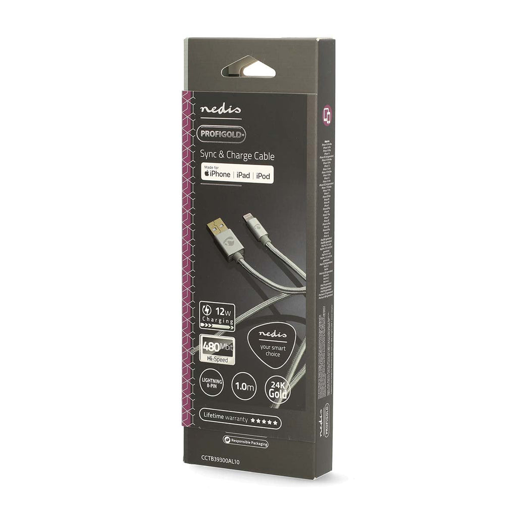 Nedis Apple Lightning 8-Pin | usb-a Uros | 1.00 m