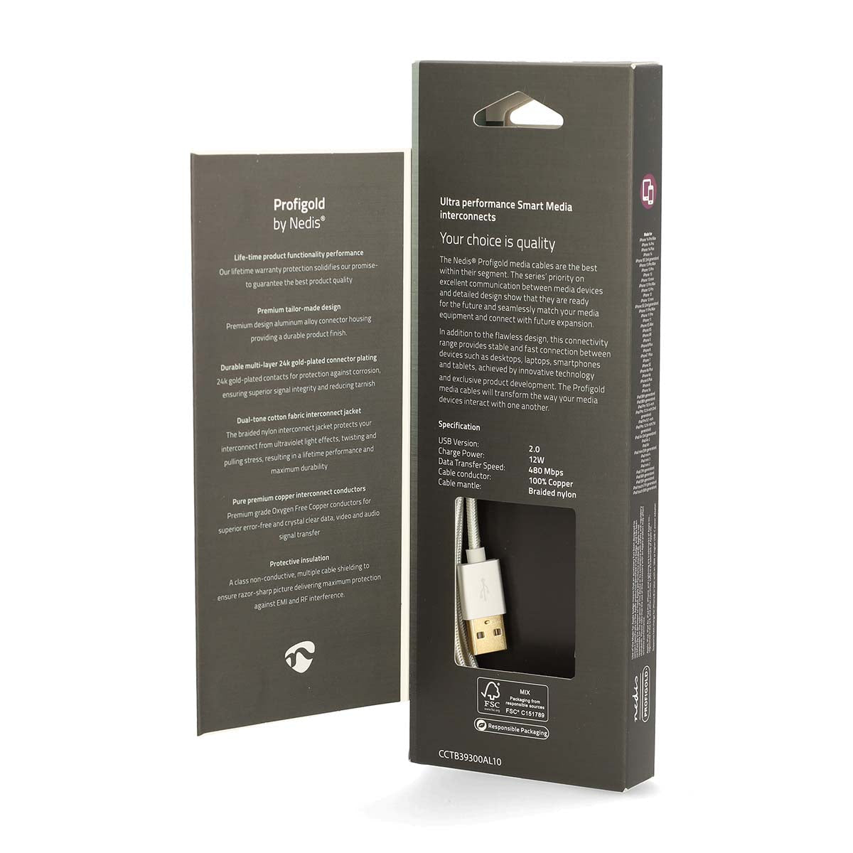 Nedis Apple Lightning 8-Pin | usb-a Uros | 1.00 m