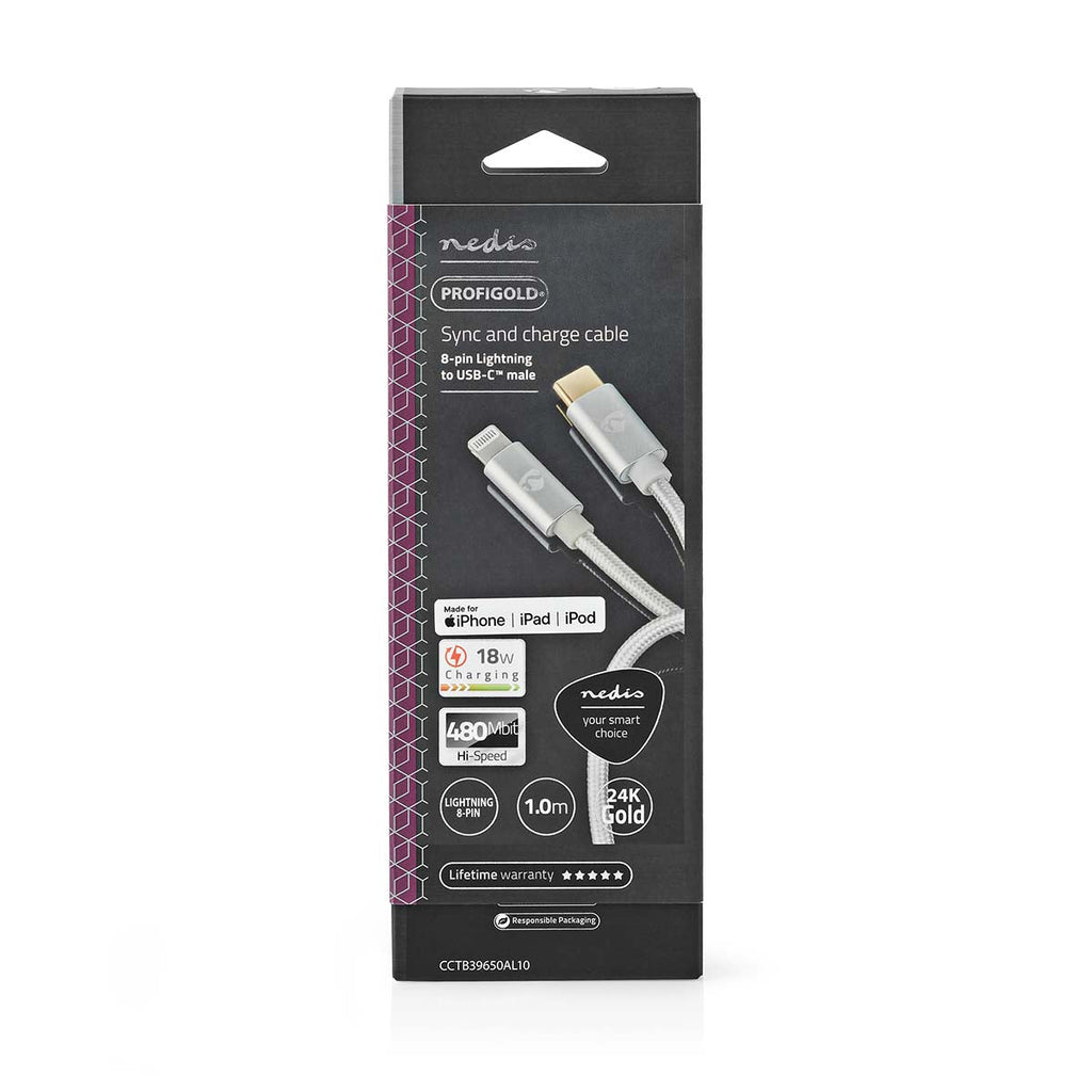 Nedis Apple Lightning 8-Pin | usb-c™ | 1.00 m