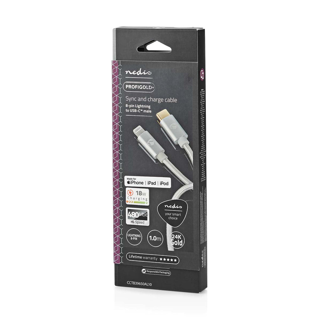 Nedis Apple Lightning 8-Pin | usb-c™ | 1.00 m