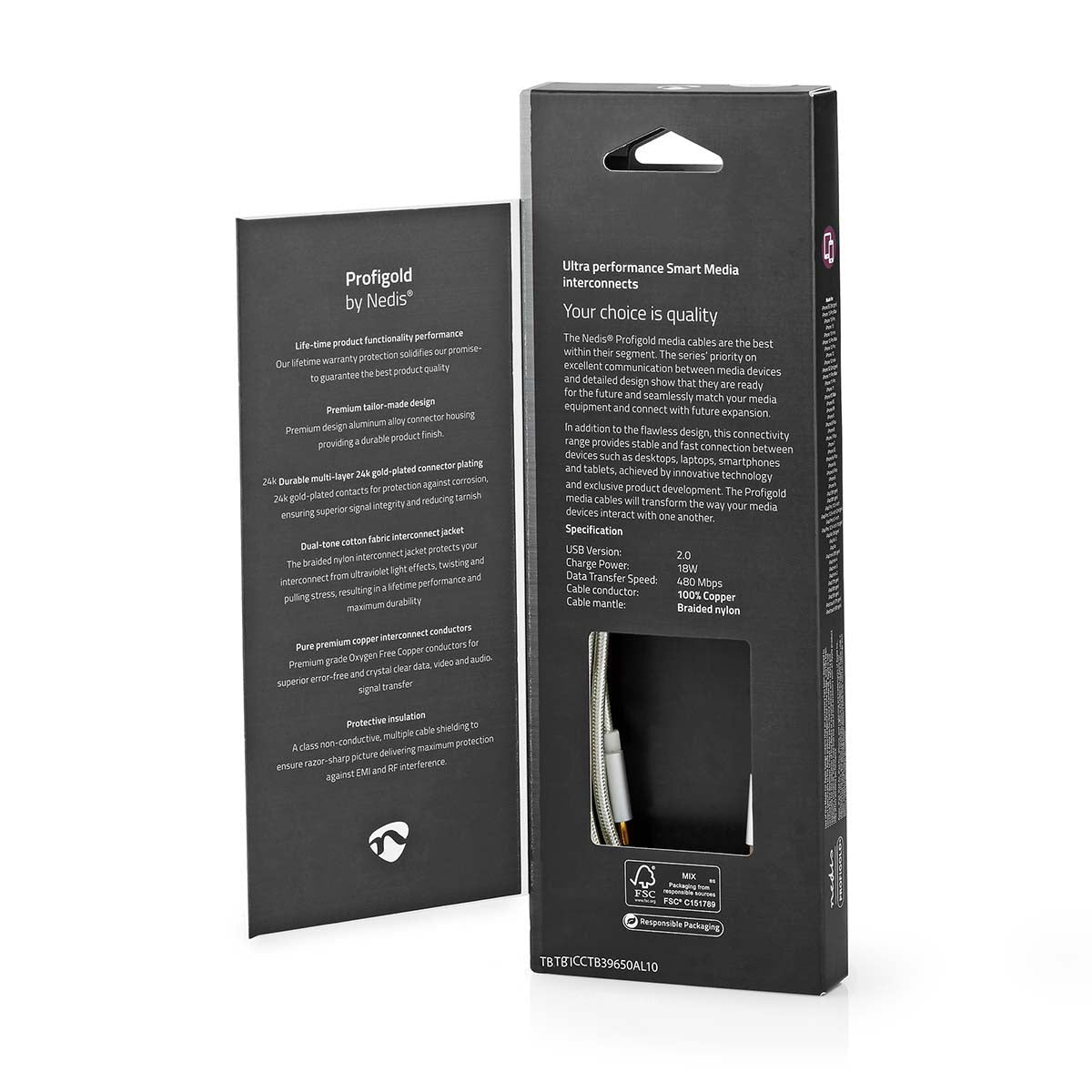 Nedis Apple Lightning 8-Pin | usb-c™ | 1.00 m