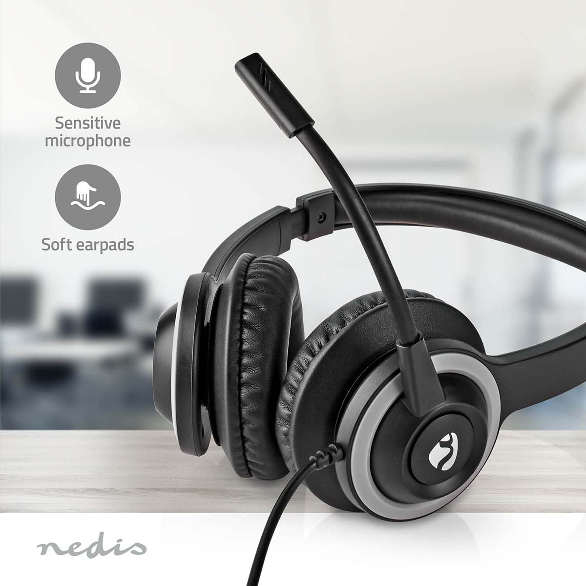Nedis PC-headset | On-Ear | USB a/c