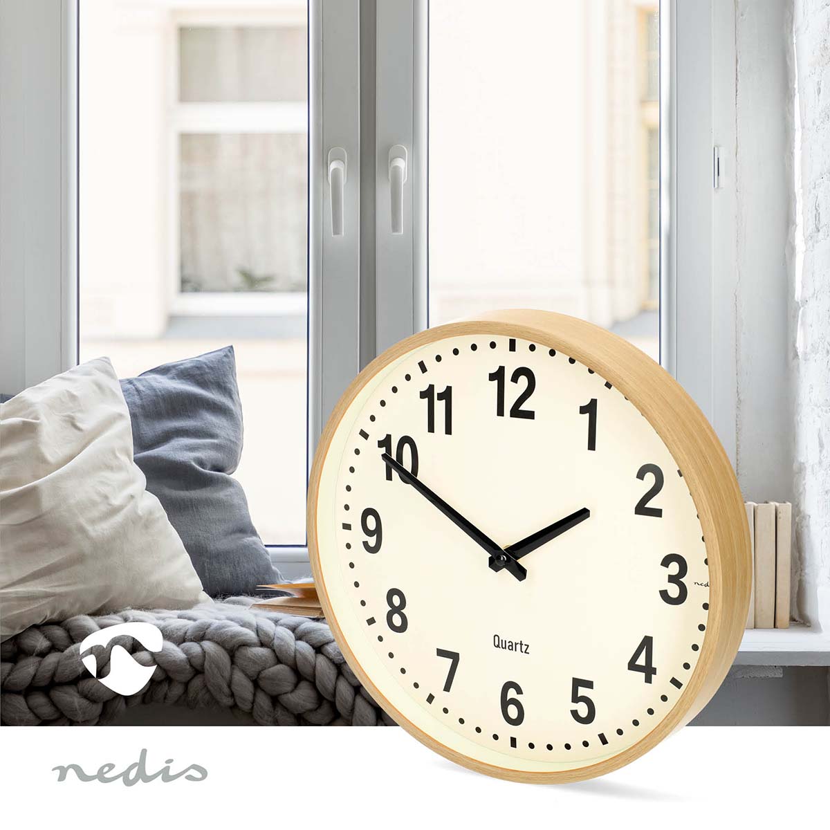 Nedis Seinäkello | Halkaisija: 300 mm | Puu