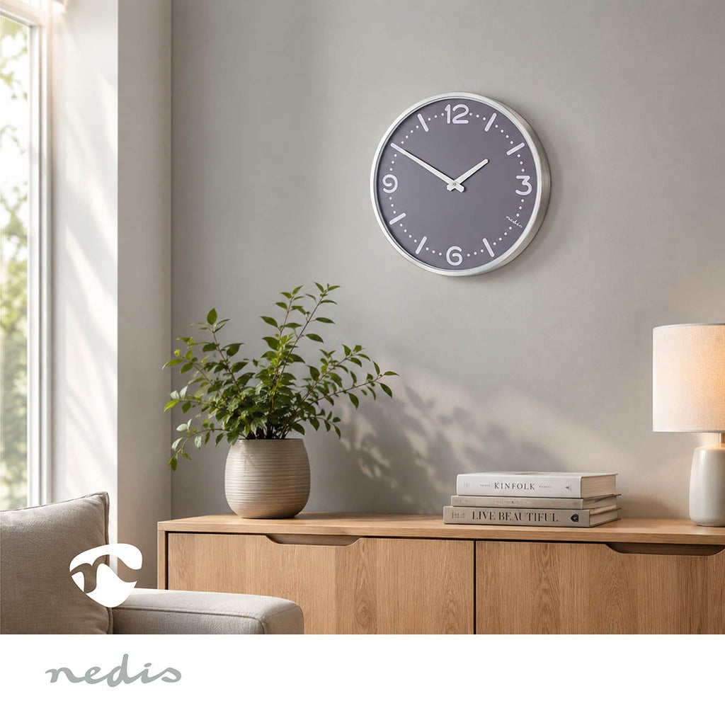 Nedis Seinäkello | Halkaisija: 300 mm | Alumiini