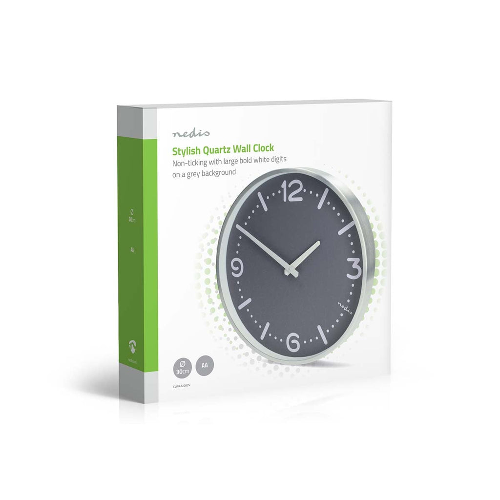Nedis Seinäkello | Halkaisija: 300 mm | Alumiini