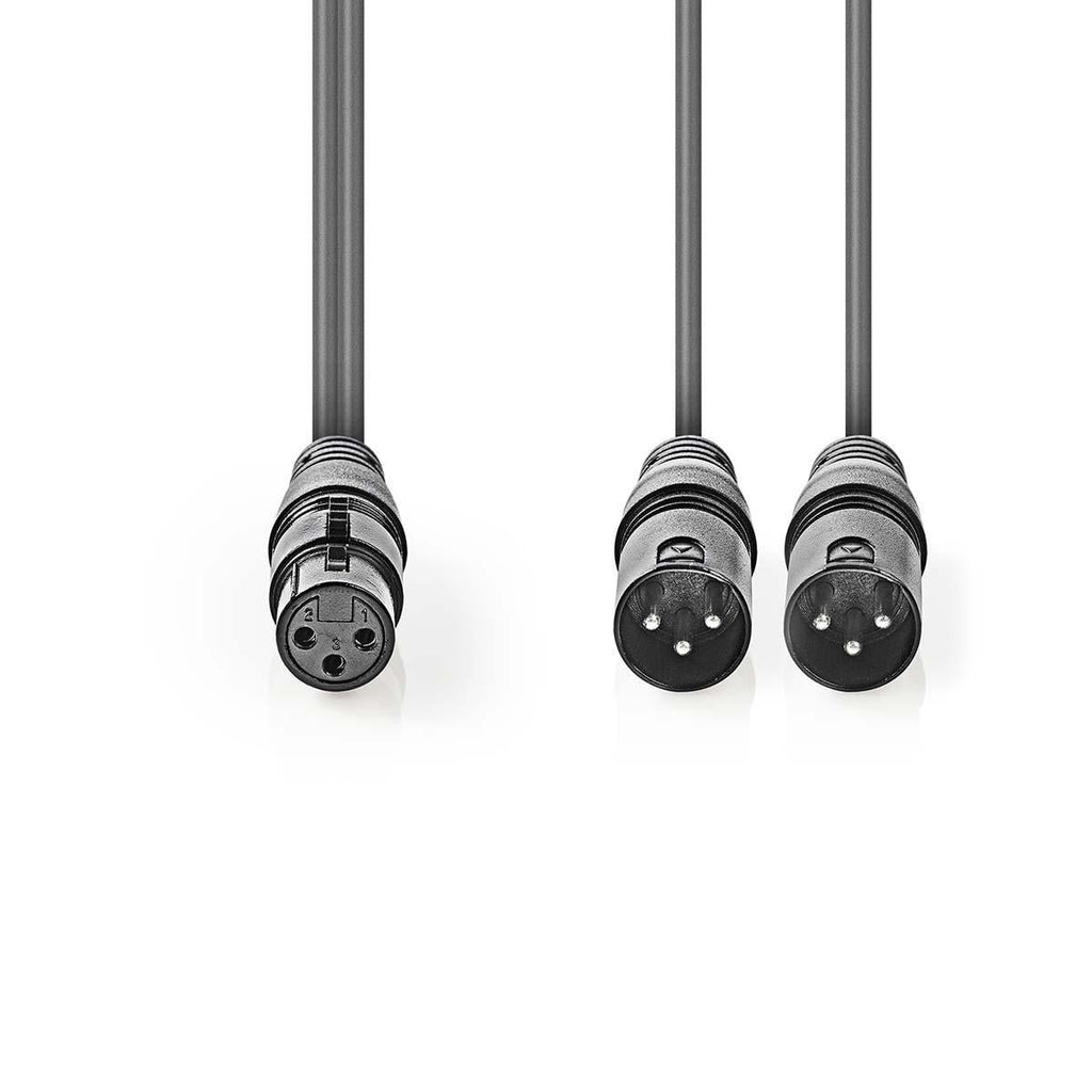 Nedis Balansoitu XLR-Audiokaapeli  2 xUros –Naaras 1,5 m