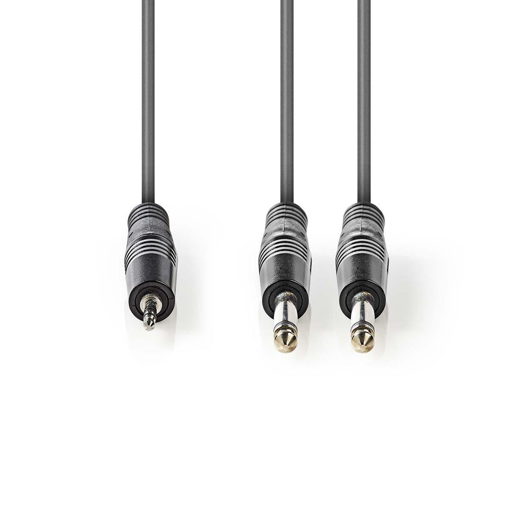 Nedis Stereoäänikaapeli | 2x 6.35 mm uros | 3.5 mm uros | 1.50 m