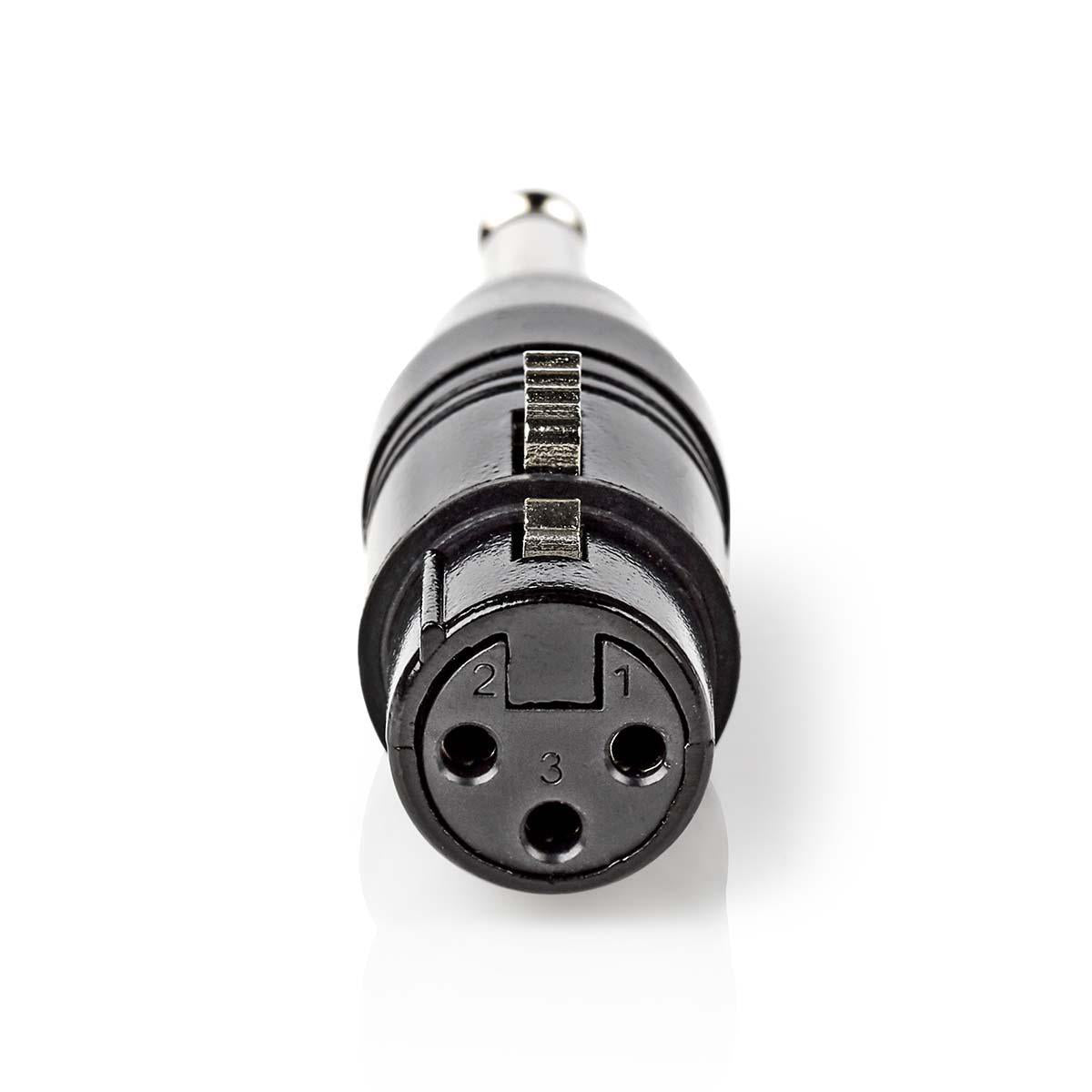 Nedis XLR-Sovitin, Mono Naaras – Uros, 6,35 mm  Musta