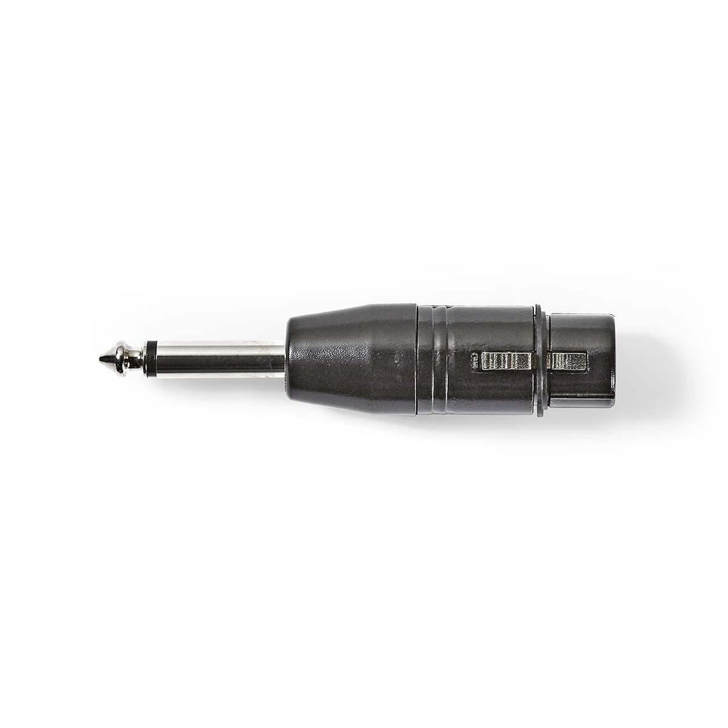 Nedis XLR-Sovitin, Mono Naaras – Uros, 6,35 mm  Musta