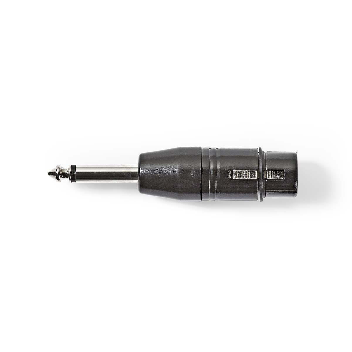 Nedis XLR-Sovitin, Mono Naaras – Uros, 6,35 mm  Musta