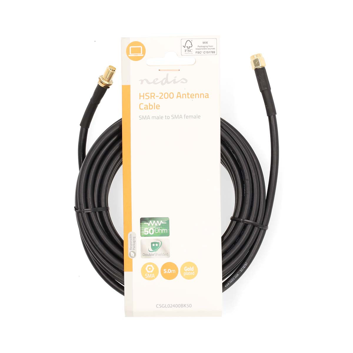Nedis SMA-kaapeli 5.0 m
