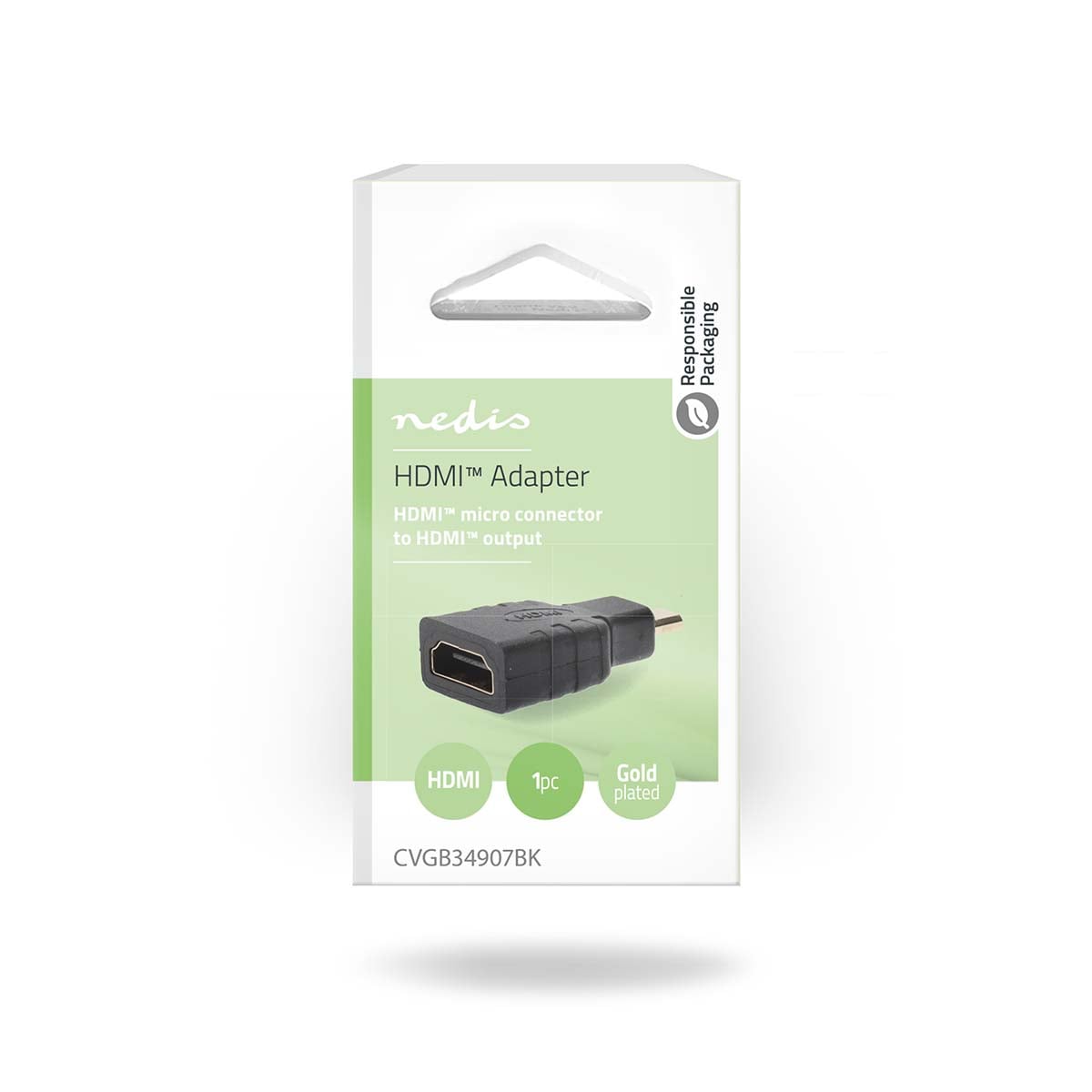 HDMI™-Sovitin HDMI Micro -Liitin - HDMI, Naaras Musta