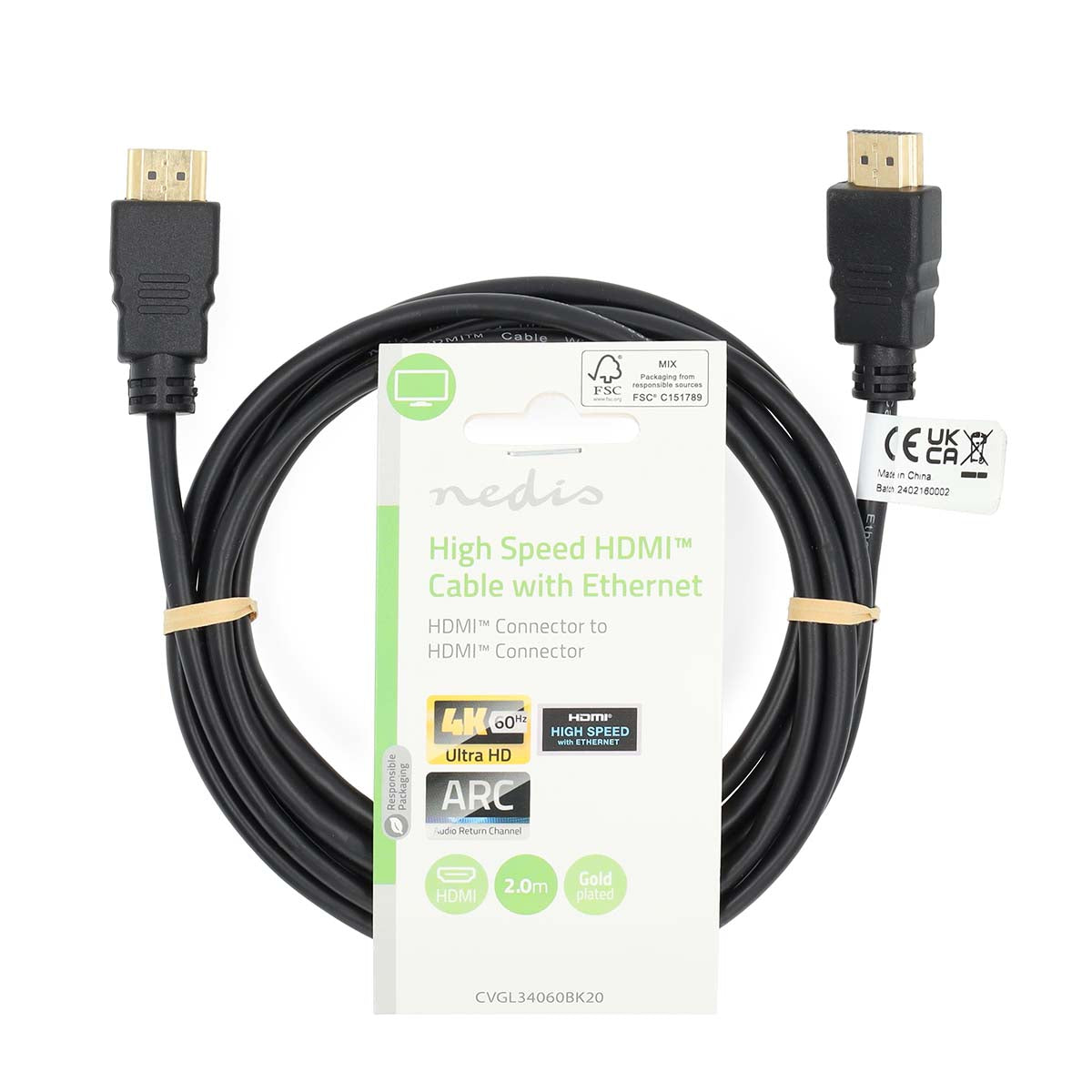 Nedis HDMI | 4k@60 hz | arc | 2.0 m