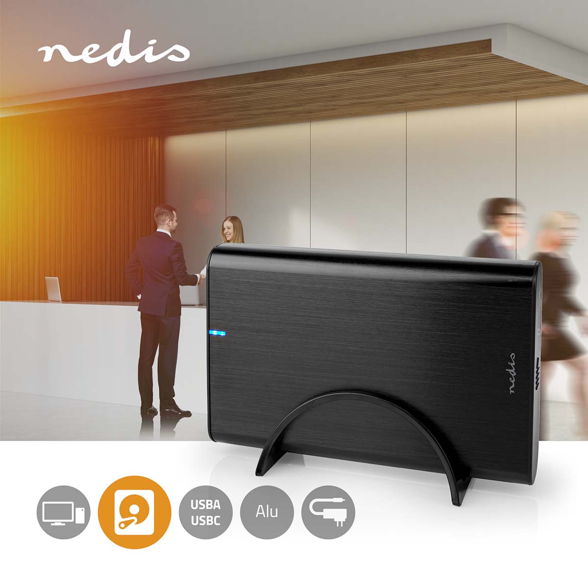 Nedis Kiintolevykotelo | 3.5 " | USB 3.1 Gen1